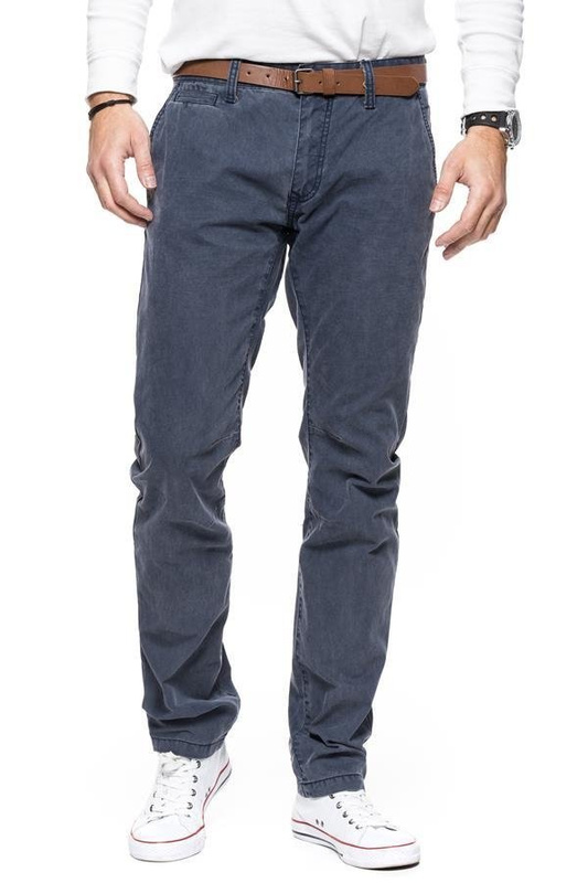 TOM TAILOR TRAVIS SLIM CHINO WITH BELT NAVY