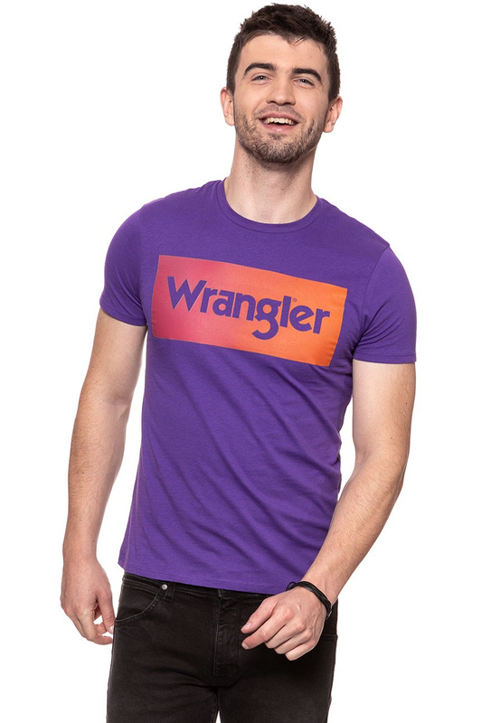 KOSZULKA WRANGLER LOGO TEE TROPICAL PURPLE W7B62FQW3 112131518