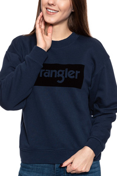 BLUZA WRANGLER HIGH RIB RETRO SWEAT NAVY W6N0HA114 112130760