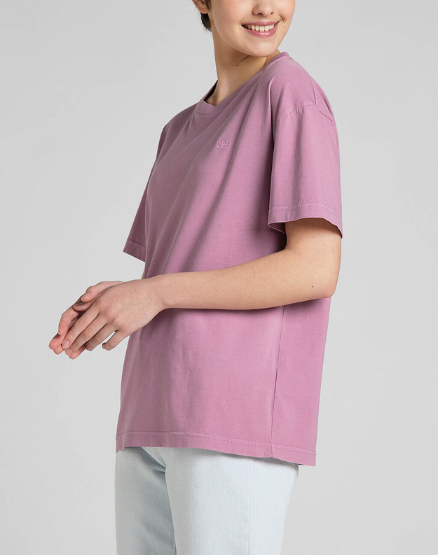 LEE RELAXED CREW TEE DAMSKA KOSZULKI Z NADRUKIEM LOGO NADRUK T-SHIRT PANSY L43ULM63 112322419