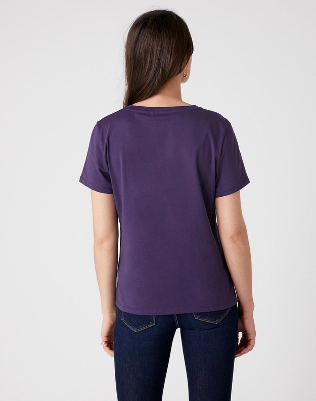 DAMSKI T-SHIRT WRANGLER LOGO TEE PURPLE VELVET W7P3EVXSL 112132043