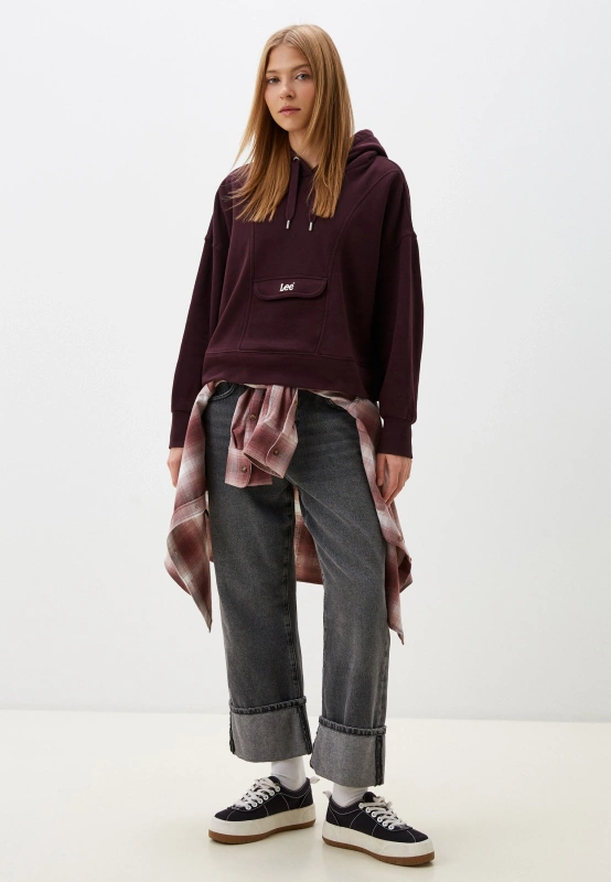 LEE DAMSKA BLUZA LEE VINTAGE HOODIE RODEO PURPLE 112341554