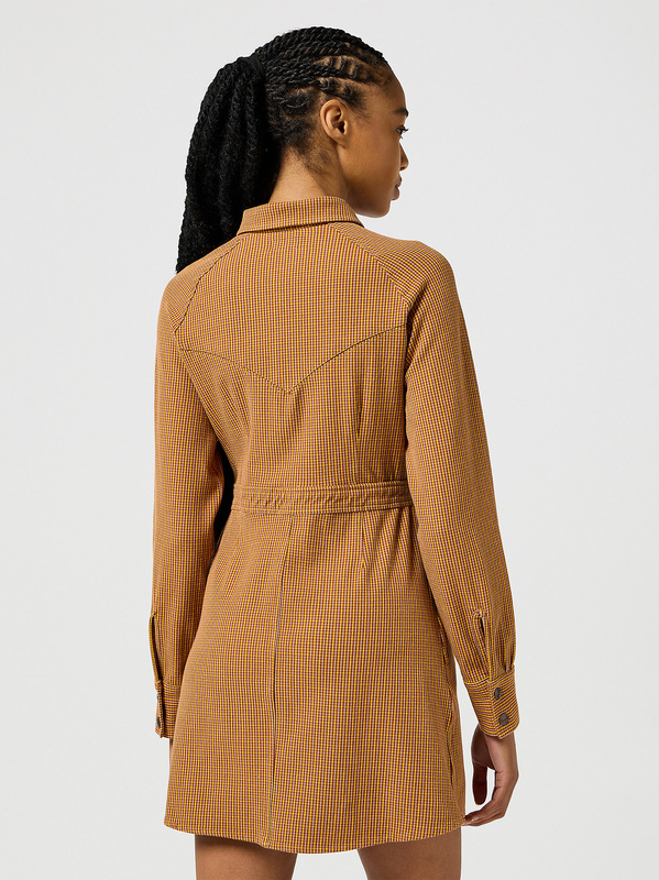 WRANGLER DAMSKA SUKIENKA WRANGLER SLIM FIT DRESS MADDER BROWN 112356780