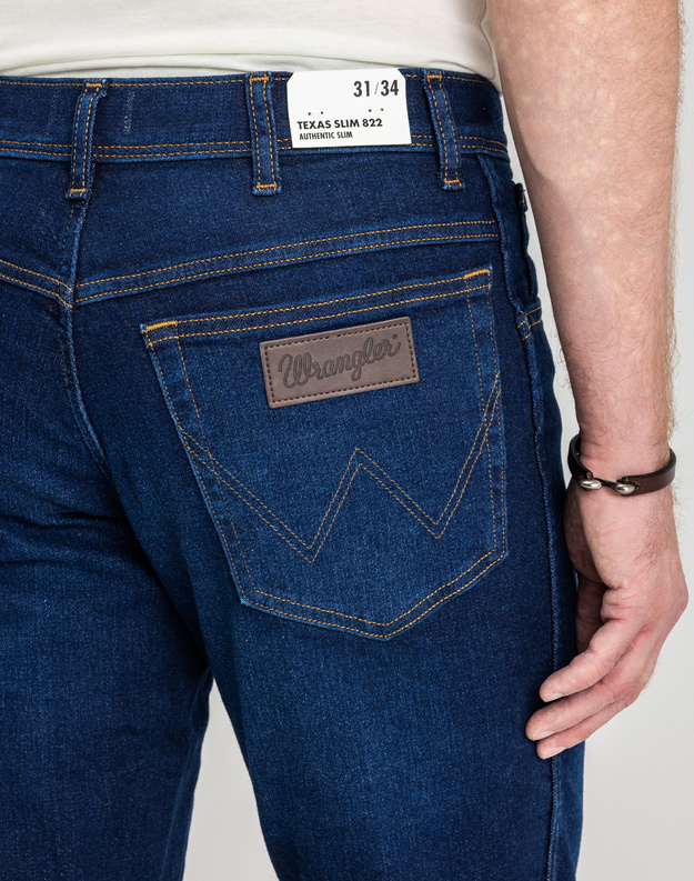 MESKIE SPODNIE WRANGLER TEXAS SLIM NIGHT SHADE 112350865