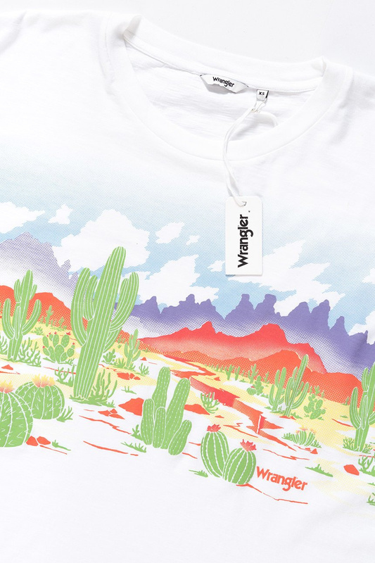 WRANGLER T SHIRT DAMSKI OVERSIZE TEE WHITE W7009EA12 112130870