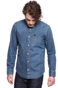LEE BUTTON DOWN REGULAR FIT OIL BLUE L880PLMO 112123380