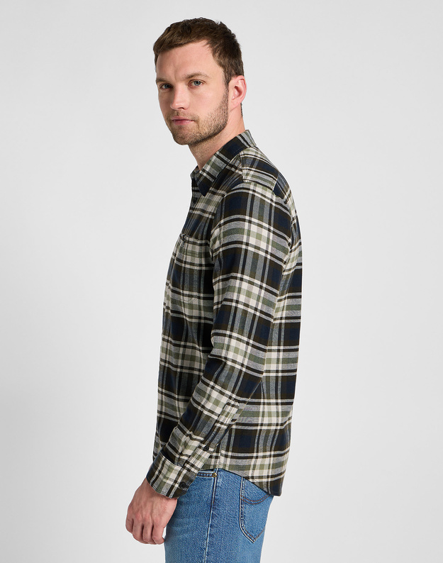 LEE MĘSKA KOSZULA LEE LEESURE SHIRT GREEN 112355701