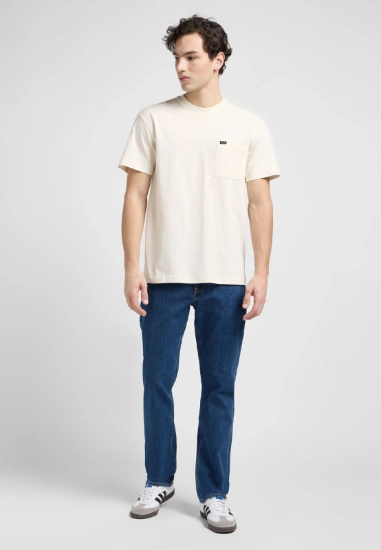 MESKIE SPODNIE JEANSOWE LEE BROOKLYN STRAIGHT MID STONEWASH 112144036