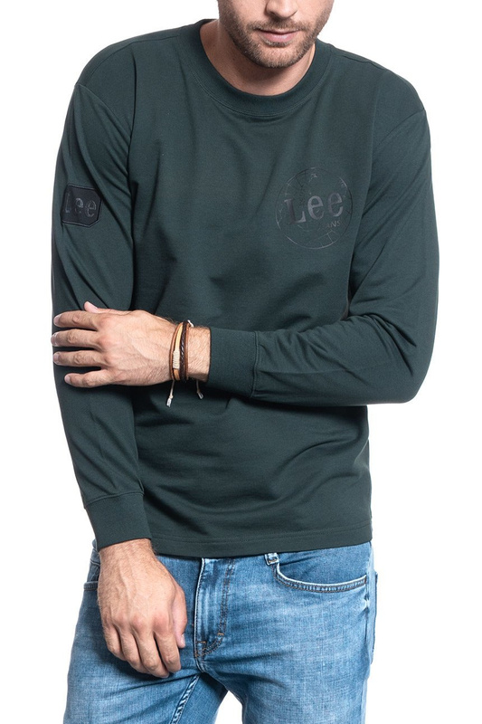 LONGSLEEVE LEE GLOBE PATCH LS DK BOTTLE GREEN L80PWYBB 112121479