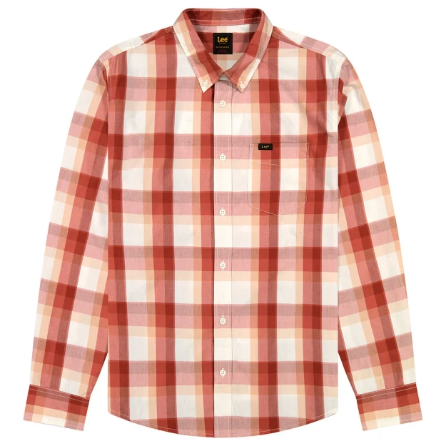 MESKA KOSZULA LEE LEE BUTTON DOWN RED CLAY PLAID 112370545