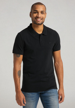 MUSTANG POLO MĘSKA KOSZULKA Z KOŁNIERZEM LOGO BLACK 1008810 4142