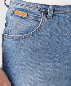 WRANGLER TEXAS SLIM MĘSKIE SPODNIE JEANSOWE GREEN STEEL W12SJX31Z 112145798