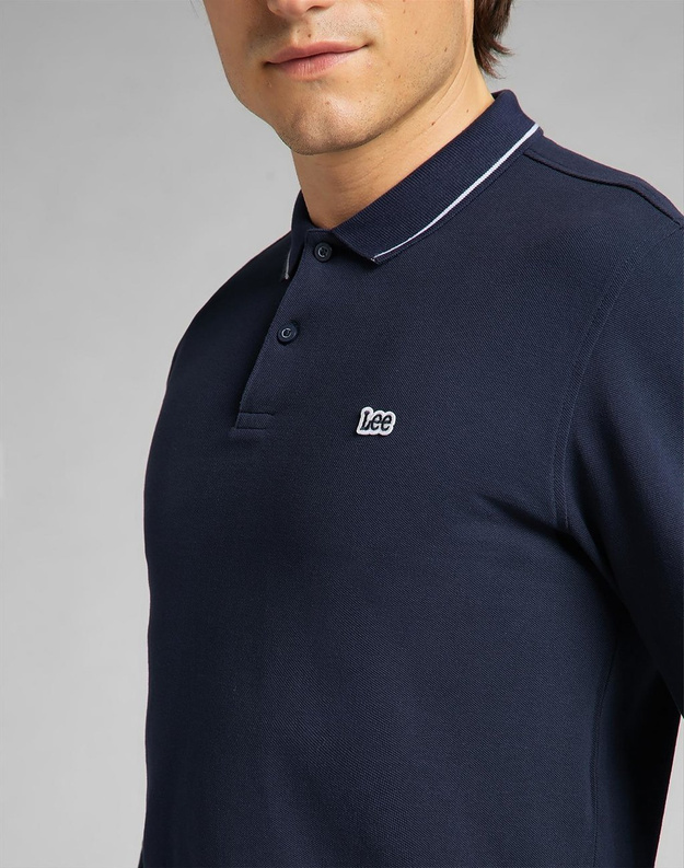 LEE LS PIQUE POLO NAVY MĘSKA KOSZULKA POLO L61VRL35 112114064