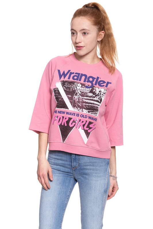 WRANGLER RAGLAN SWEAT SEA PINK W6069IGWF 112130420