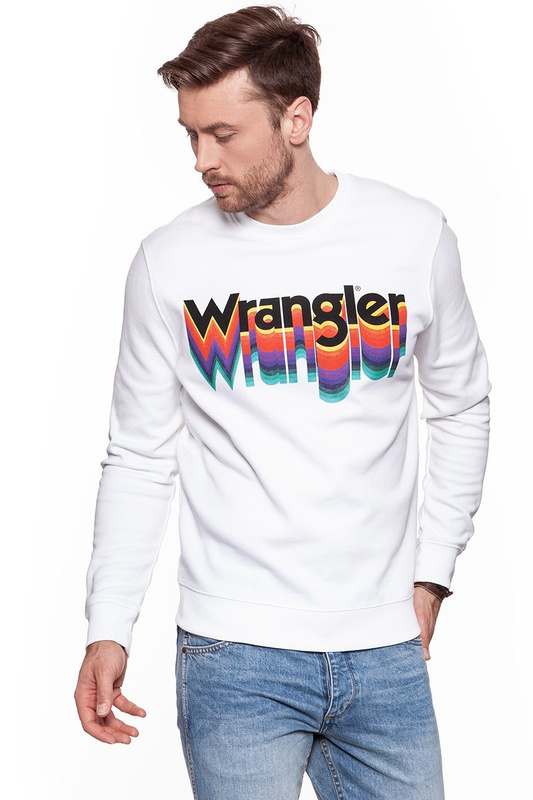 BLUZA WRANGLER MĘSKA CREW SWEAT WHITE W6559IH12 112130570