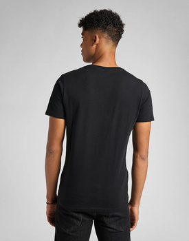 LEE GRAPHIC TEE MĘSKI T-SHIRT KOSZULKA NADRUK LOGO RELAXED FIT BLACK L60SFE01 112113515