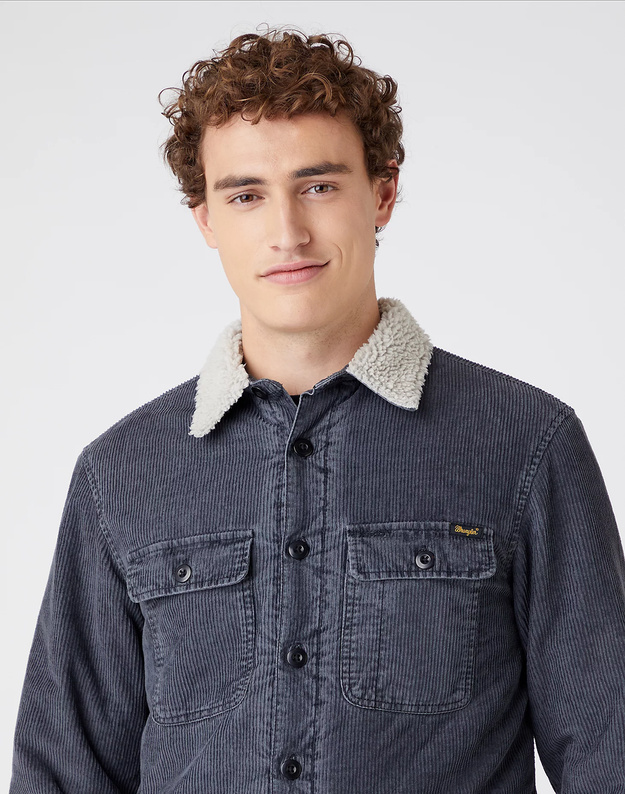 WRANGLER SHACKET MĘSKA KURTKA PRZEJŚCIOWA ERODED BLACK W5B3X2378 112141434