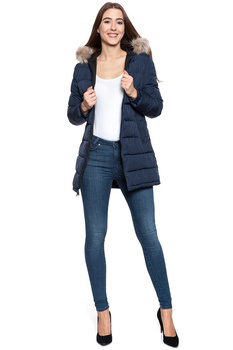 DAMSKA KURTKA ZIMOWA WRANGLER LONG PUFFER NAVY W4N2VJ114 112129160