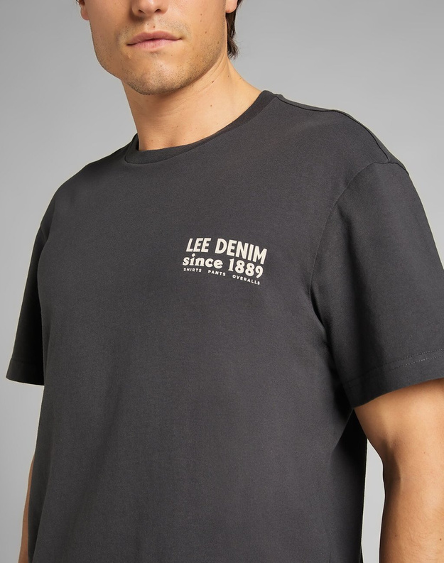 LEE GRAPHIC TEE MĘSKI T-SHIRT KOSZULKA WASHED BLACK L63BFEON 112140444