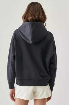 LEE ESSENTIAL HOODIE DAMSKA BLUZA Z KAPTUREM LOGO WASHED BLACK L53PRYJA 112145255
