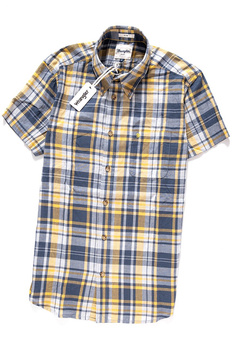 WRANGLER S/S 1 PKT SHIRT KOSZULA MĘSKA KRÓTKI RĘKAW WRANGLER YELLOW W5960MG04