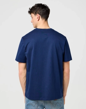 MESKA KOSZULKA WRANGLER EMBROIDERY TEE NAVY 112371488