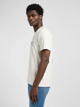 MESKA KOSZULKA LEE ESSENTIAL GRAPHIC TEE ECRU 112370518