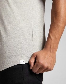 MĘSKI T-SHIRT LEE ELONGATED TEE GREY MELE L62JEP37 112114630