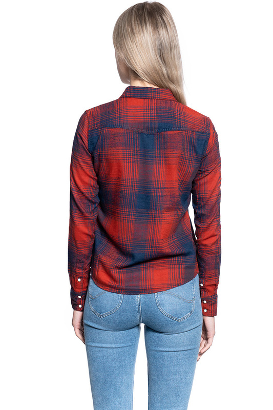 DAMSKA KOSZULA MATERIAŁOWA LEE REGULAR WESTERN SHIRT RED OCHRE L45SGBOE 112110476