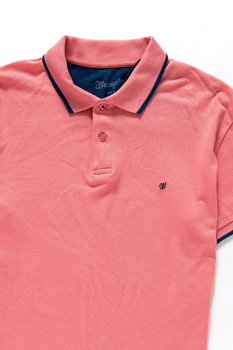 WRANGLER S/S PIQUE POLO TEA ROSE W7862KWPQ