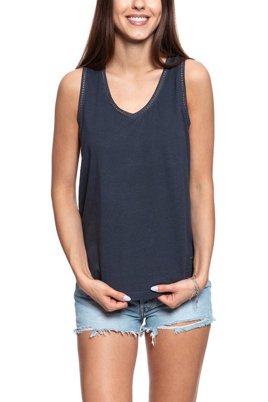 MUSTANG T SHIRT DAMSKI Alma V Linen 1009483 4085