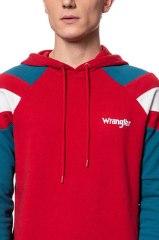 BLUZA WRANGLER CUT&SEW HOODIE RED W6A7JFX47 112130667
