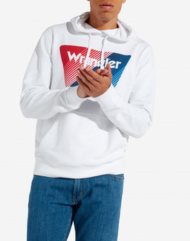 WRANGLER LOGO HOODIE MĘSKA BLUZA WHITE W6590HA12 112130623