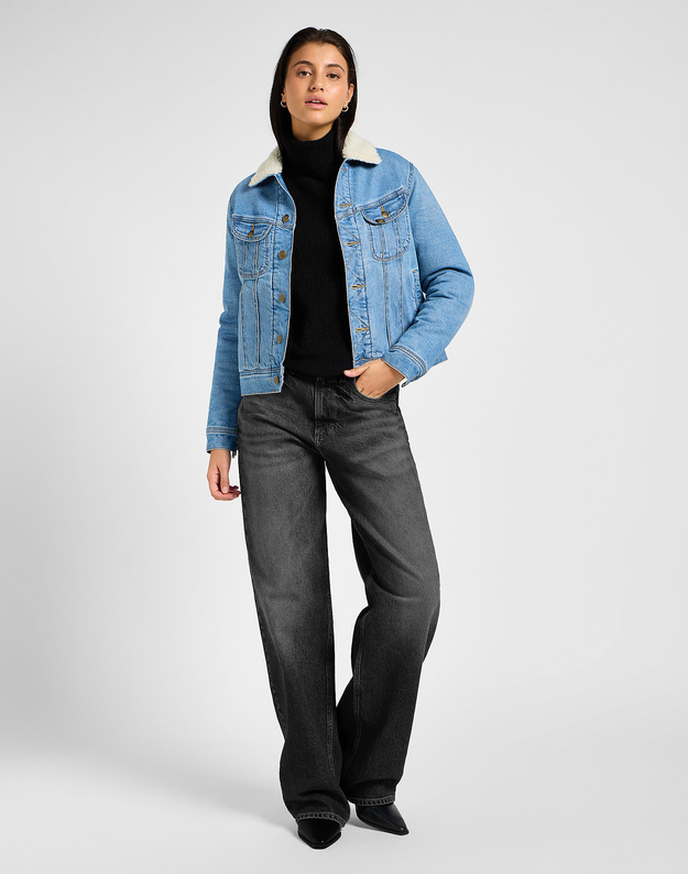 DAMSKIE SPODNIE LEE RIDER LOOSE CHARRED BLACK 112355210