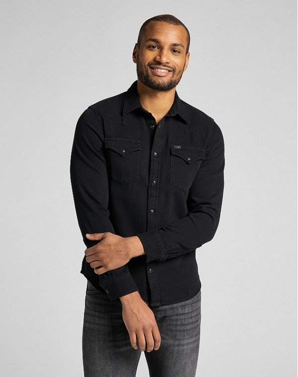 LEE LEE WESTERN SHIRT MĘSKA KOSZULA JEANSOWA BLACK L643PA01 112115415