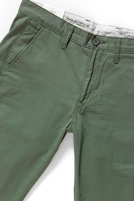 LEE SPODNIE MĘSKIE SLIM CHINO OLIVE GREEN L768FT33
