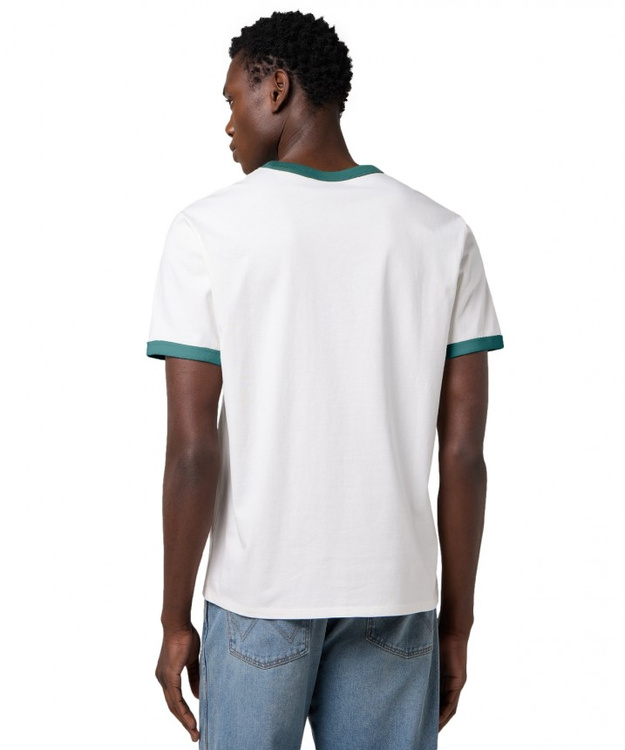 MESKA KOSZULKA WRANGLER RINGER TEE WORN WHITE 112371497