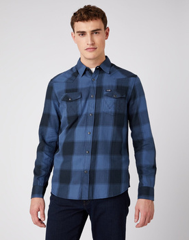 WRANGLER LS WESTERN SHIRT MĘSKA KOSZULA DARK DENIM W5A03OXTG 112141396