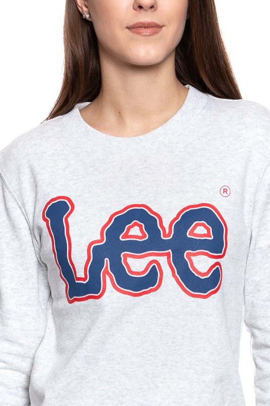 BLUZA LEE DAMSKA LOGO SWS SHARP GREY MELE L53YRX03 112112616