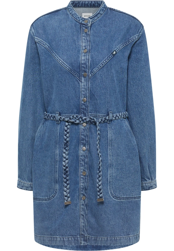 Damska Sukienka Mini Mustang Style Paola  Dress Denim Blue 1015586 5000 500
