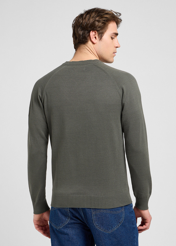 MESKI SWETER LEE CLEAN RAGLAN SWEATER OLIVE GRAY 112370537