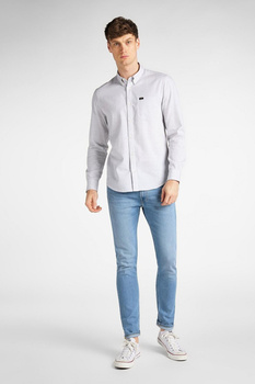 LEE BUTTON DOWN MĘSKA KOSZULA SHARP GREY MELE L880DF03 112123057