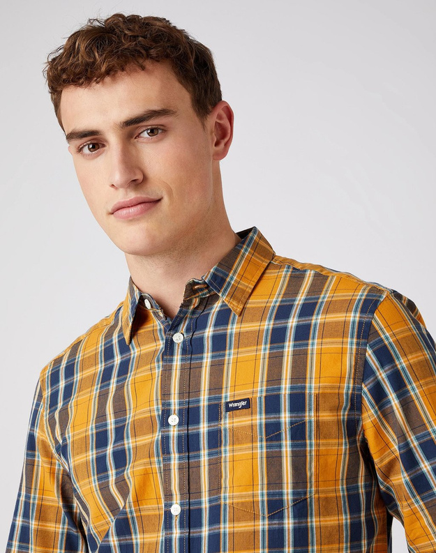 MĘSKA KOSZULA W KRATE WRANGLER LS 1PKT SHIRT INCA GOLD W5A14MXEN 112141417
