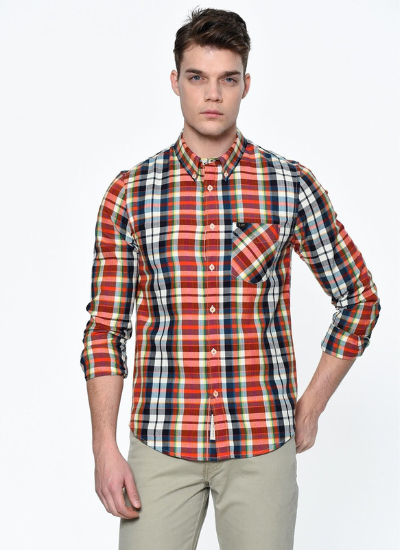 LEE BUTTON DOWN BURNT OCHRE L880DTBH