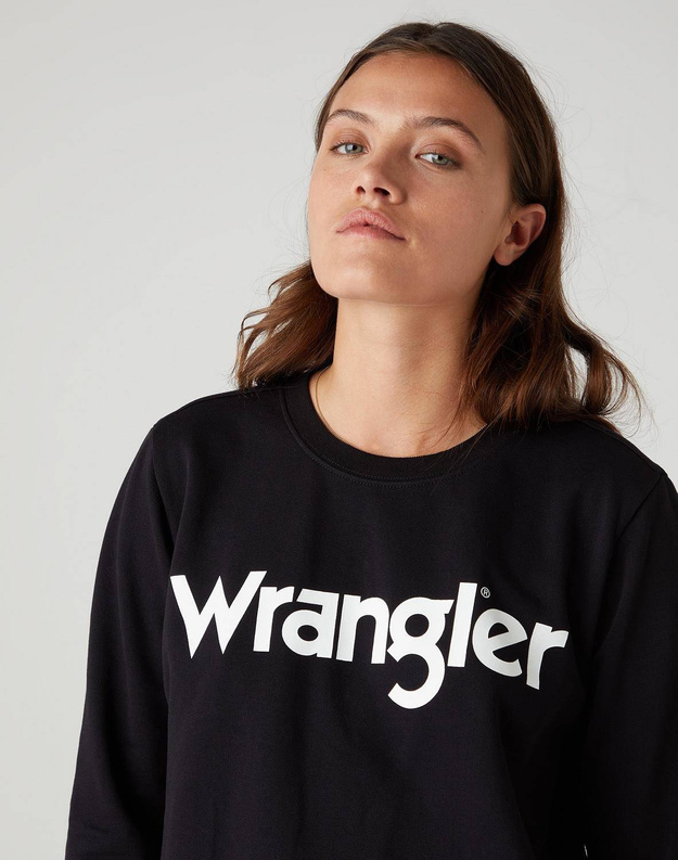 WRANGLER CREW SWEAT DAMSKA BLUZA LOGO BLACK W6Z1HY100 112130855