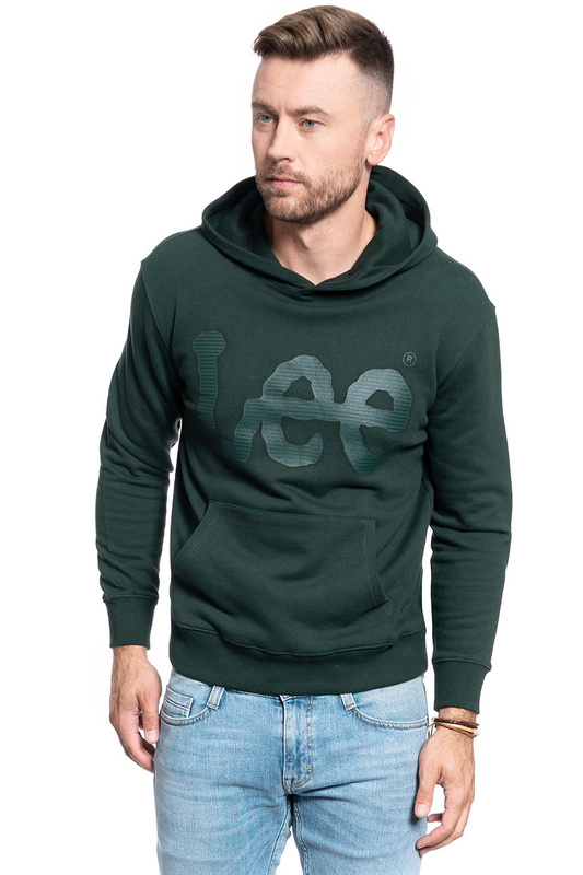 BLUZA LEE HIGH SCREEN HOODY DK BOTTLE GREEN L82CTJBB 112121999