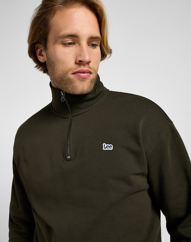 LEE MĘSKA BLUZA HALF ZIP SWS OLIVE NIGHT 112355752 LL99016192