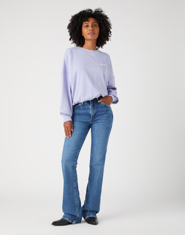 DAMSKA BLUZA WRANGLER RELAXED SWEATSHIRT SWEET LAVENDER 112343712