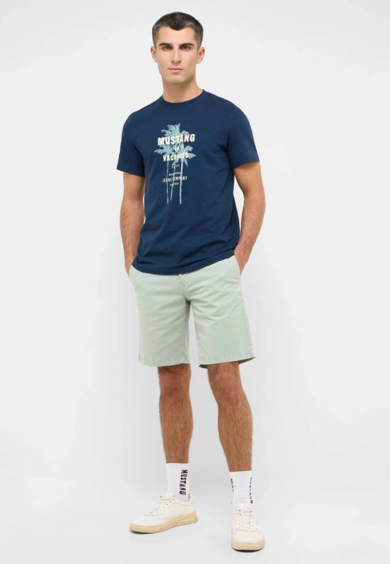 Męskie Szorty Mustang Style Amsterdam Shorts Frosty Green 1016450 6180