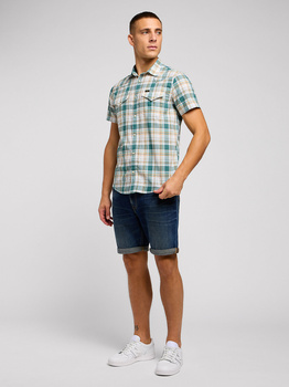 LEE MĘSKA KOSZULA LEE SS WESTERN SHIRT EVERGREEN 112349937